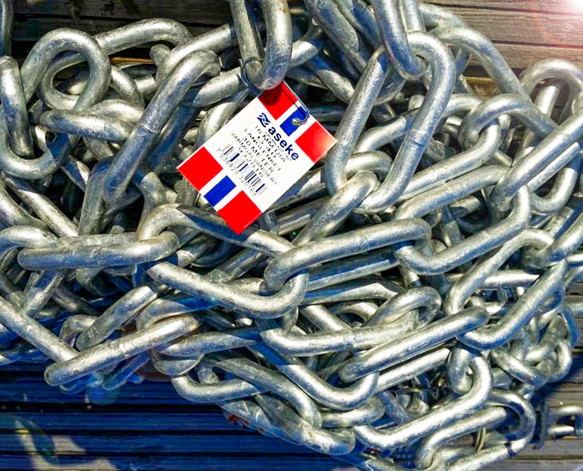 AlfaBryggan säljer Aseke™ kätting för flytbryggor